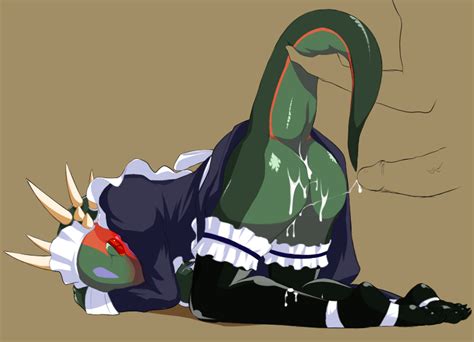 Rule 34 Anthro Argonian Female Lifts Her Tail Lusty Argonian Maid