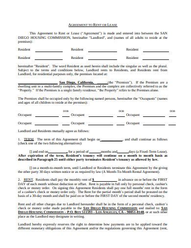 house rental lease agreement templates