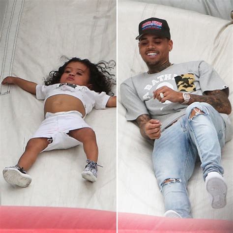 [pics] chris brown and royalty on a slide celebrating king cairo s birthday party hollywood life