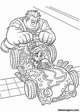 Disney Coloring Pages Wreck Ralph Prinzessin Malvorlagen Colouring Vanellope sketch template