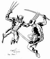 Wolverine Deadpool Coloring Vs Pages Hero Super Color Pretty Getdrawings Deviantart Getcolorings sketch template