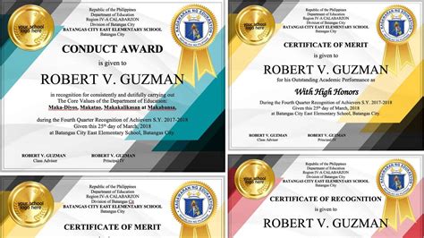 certificates editable templates   deped tambayan