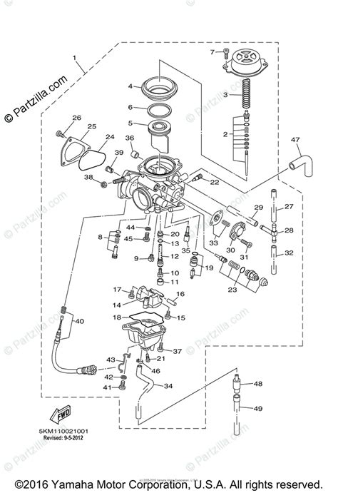 yamaha grizzly  carburetor diagram wiring diagram