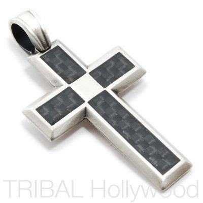 tech cross  carbon fiber silver carbon fiber cross jewelry