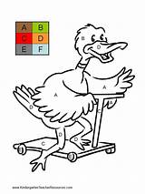 Color Numbers Worksheet Worksheets Number Duck Coloring Letter Printable Popular sketch template
