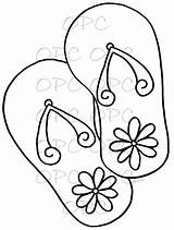 Flip Flop Coloring Pages Drawings Getcolorings Color Clipartmag sketch template