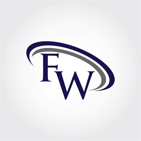 monogram fw logo design  vectorseller thehungryjpeg