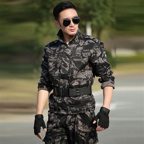2017 Hunting Clothes For Men Tactical Military Uniforms Combat Black