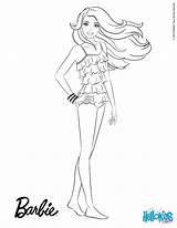 Barbie Coloring Swimsuit Hellokids Colouring Sheets sketch template