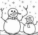 Coloring Snowman Kids Printable Snowmen Night Pages Choose Board sketch template