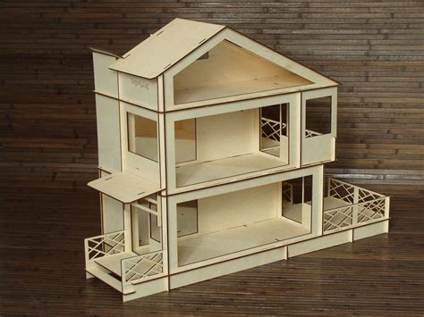 doll house townhouse kit  scale wooden dollhouse kit etsy