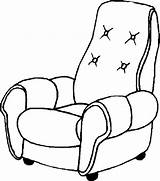 Armchair Coloring Pages Furniture Chair Kids Sofa Print Popular sketch template