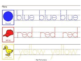 colors worksheets  preschool  kindergarten