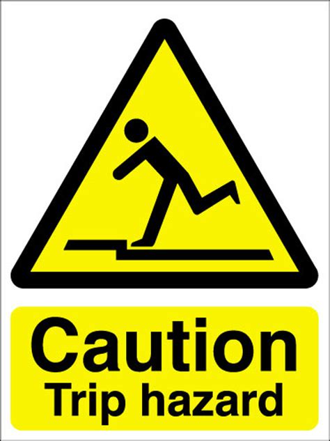 caution trip hazard sign signs  safety