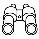 Drawing Binoculars Binocular Getdrawings sketch template