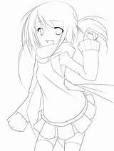 Anime Lineart Coloring Line Girl Sketches Drawings Cute Manga Notebook Deviantart Body Pages Sketch Geek Sheets Stuff sketch template