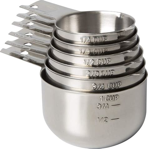 kitchenmade stainless steel measuring cups set   professional