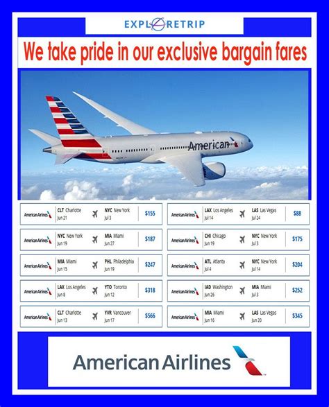 save  american airlines flights exploretrip offers exclusive deals  american