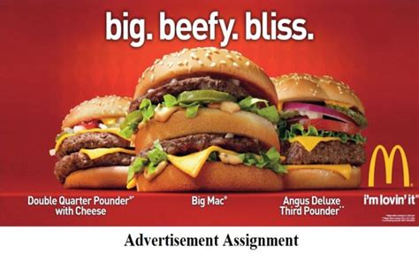 advertisement analysis assignment pros  cons  mcdonalds foods