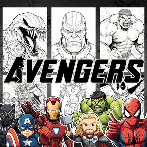avengers  superhero mcu coloring pages spiderman ironman