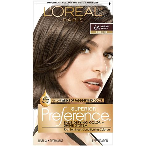 l oréal paris superior preference permanent hair color 6a light ash