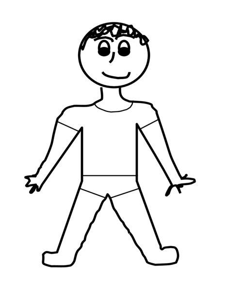 paper doll template sample
