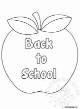 School Back Apple Coloring Pages Coloringpage Eu Apples Sheets First Embroidery Do Welcome sketch template