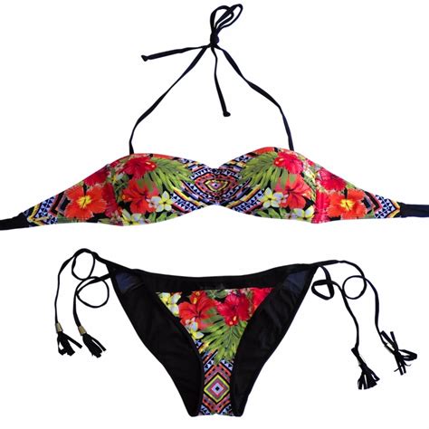 2018 Sexy Bikini Print Swimsuit Women Bandage Floral Bikini Sets