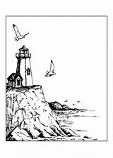 Lighthouse Coloring Pages Adults Printable sketch template