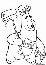 Coloring Pages Patrick Starfish Spongebob Funny Star Print Popular sketch template