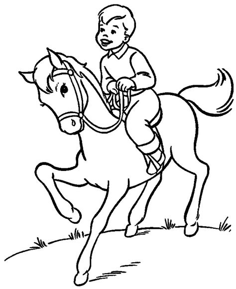 sports coloring pictures  kids horse riding coloring pages