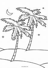 Tree Coloring Pages Coconut Printable Kids Cool2bkids sketch template