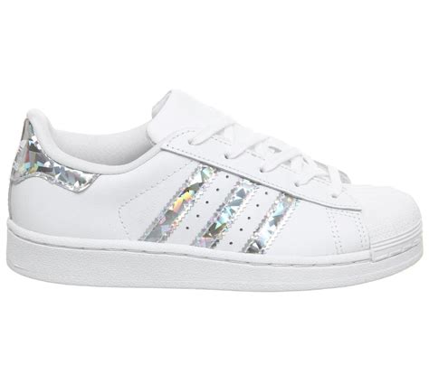 adidas superstar kids   trainers metallic silver white unisex