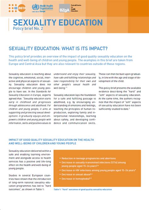 policy briefs on sexuality education new