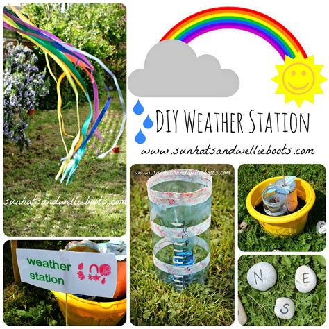 sun hats wellie boots diy weather station  kids