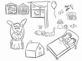 Moon Goodnight Coloring sketch template