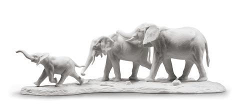 follow   steps elephants sculpture white lladro usa