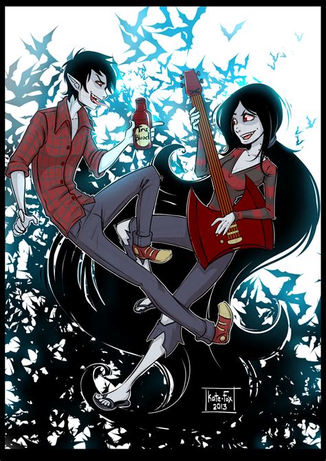 Adventure Time Marceline And Marshall Lee By Kate Fox On