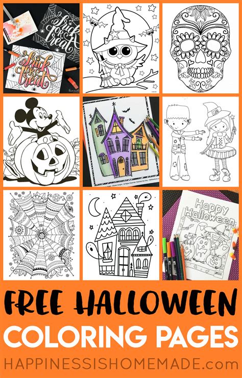 halloween coloring pages printable background colorist
