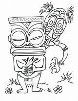 Tiki Coloring Pages Mask Faces Getcolorings Color Getdrawings sketch template