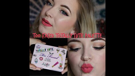 summer makeup ft too faced totally cute palette phancylyfe youtube
