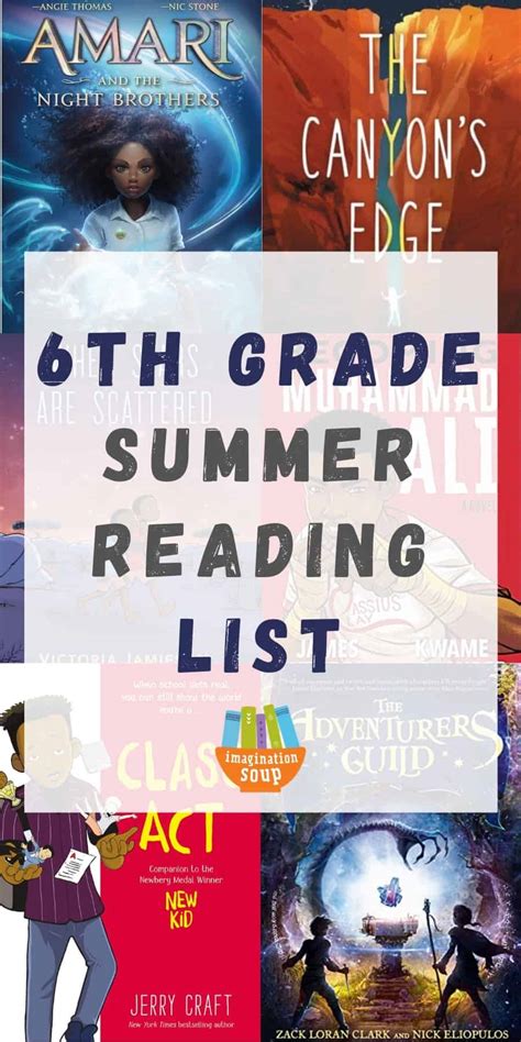 6th Grade Summer Reading List Ages 11 12 Imagination Soup