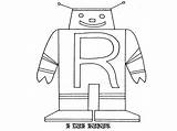 Alphabet Coloring Pages Robot Printable Letters Kids Funny Realistic Choose Board sketch template