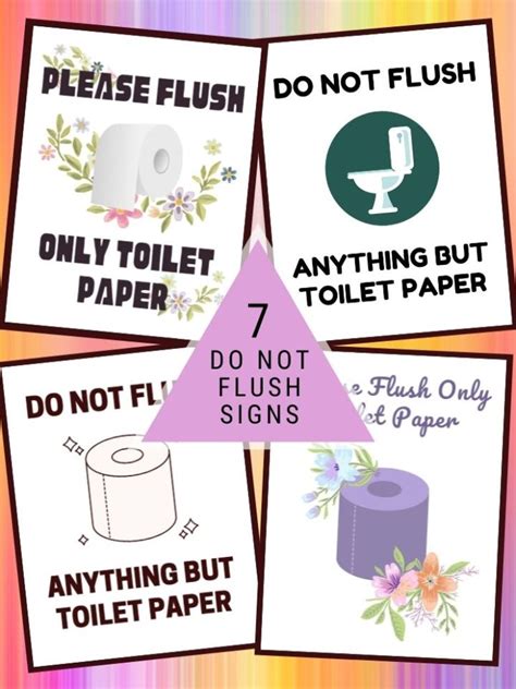 printable   flush signs   instant