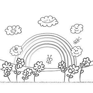 printable rainbow coloring pages  kids art hearty flower