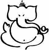 Ganesha Ganesh Simple Drawing Outline Easy Ganpati Drawings Lord Draw Clip Clipart Cliparts Logo Ji Coloring Kids Pages Line Library sketch template