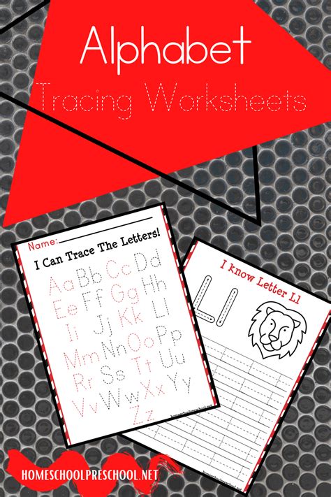printable alphabet tracing worksheets  preschool