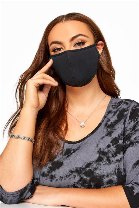 black cotton antibacterial face mask  clothing