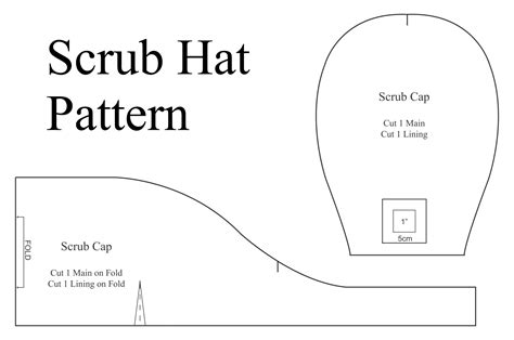 printable scrub cap pattern