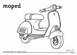 Colouring Moped Transport Pages Become Member Word Log sketch template